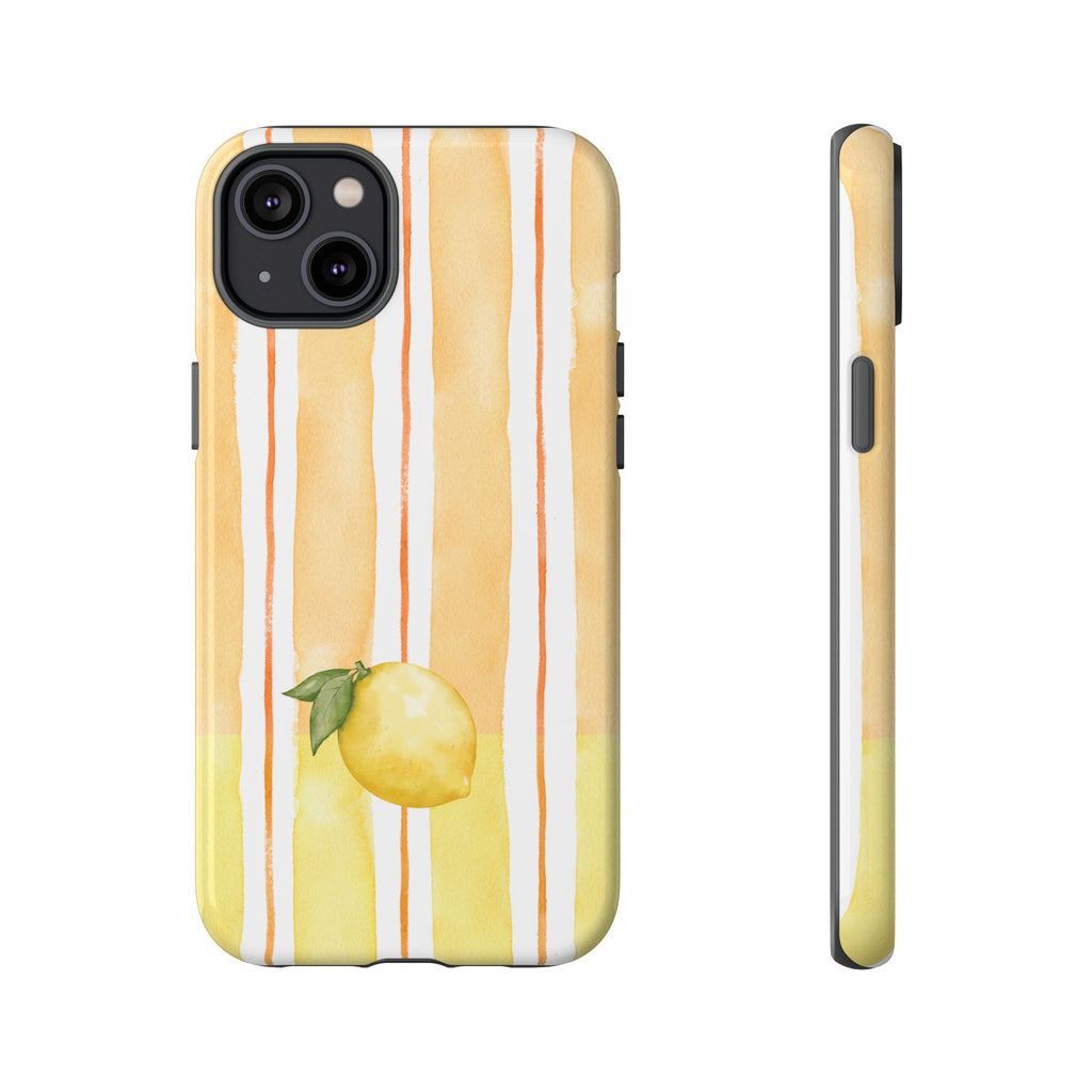 Lemon Orchard Stripes Phone Case