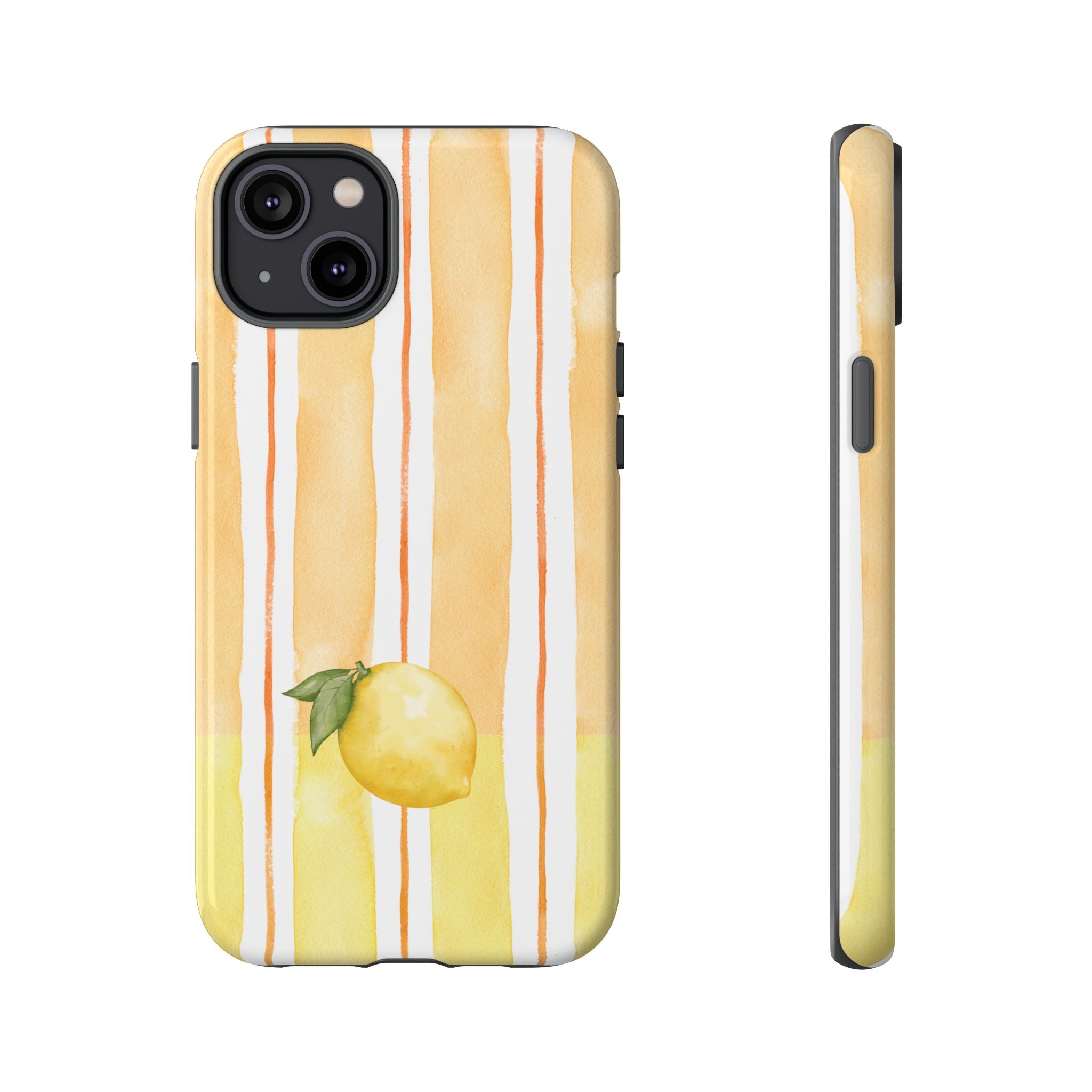 Lemon Orchard Stripes Phone Case