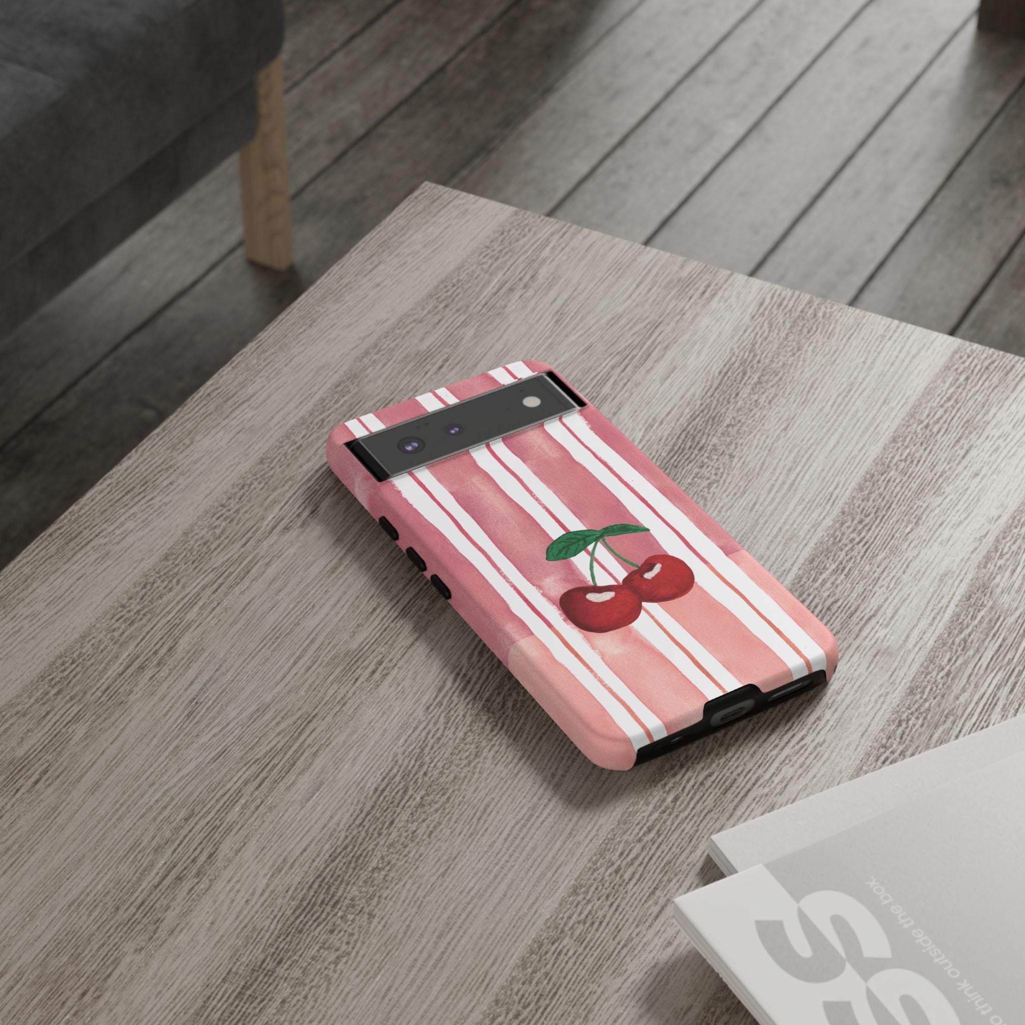 Cherry Orchard Stripes Phone Case