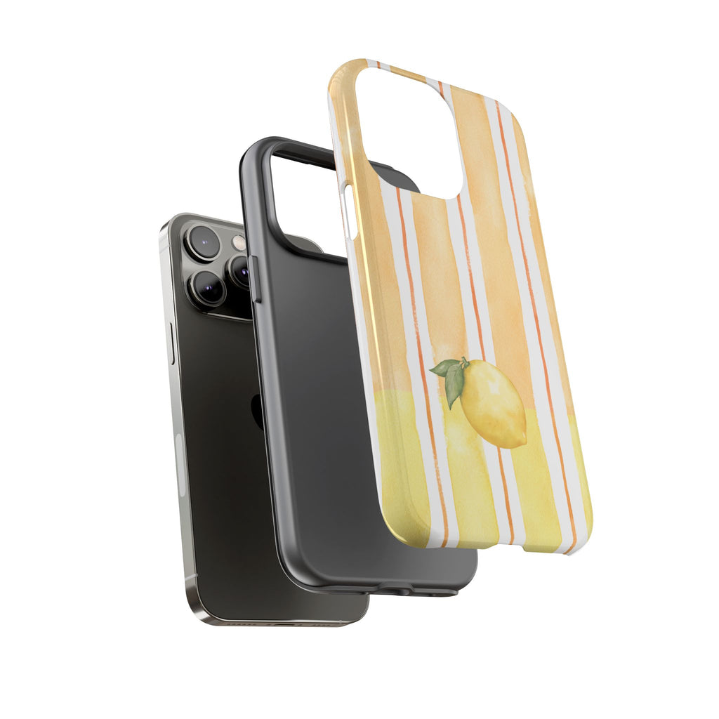Lemon Orchard Stripes Phone Case