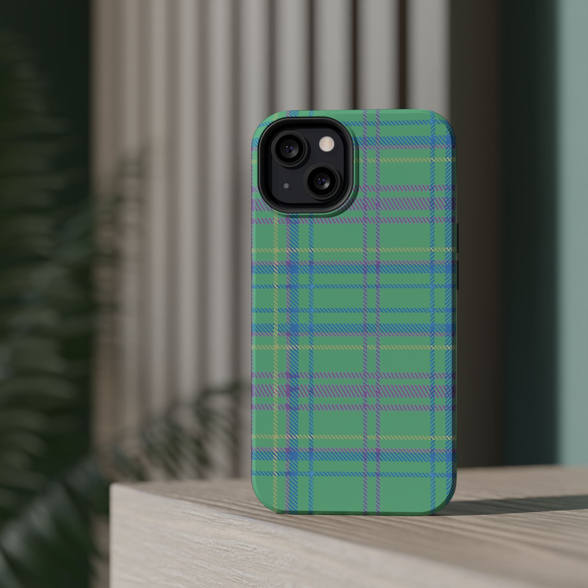 Fresh Energy Plaid Magnetic Phone Case