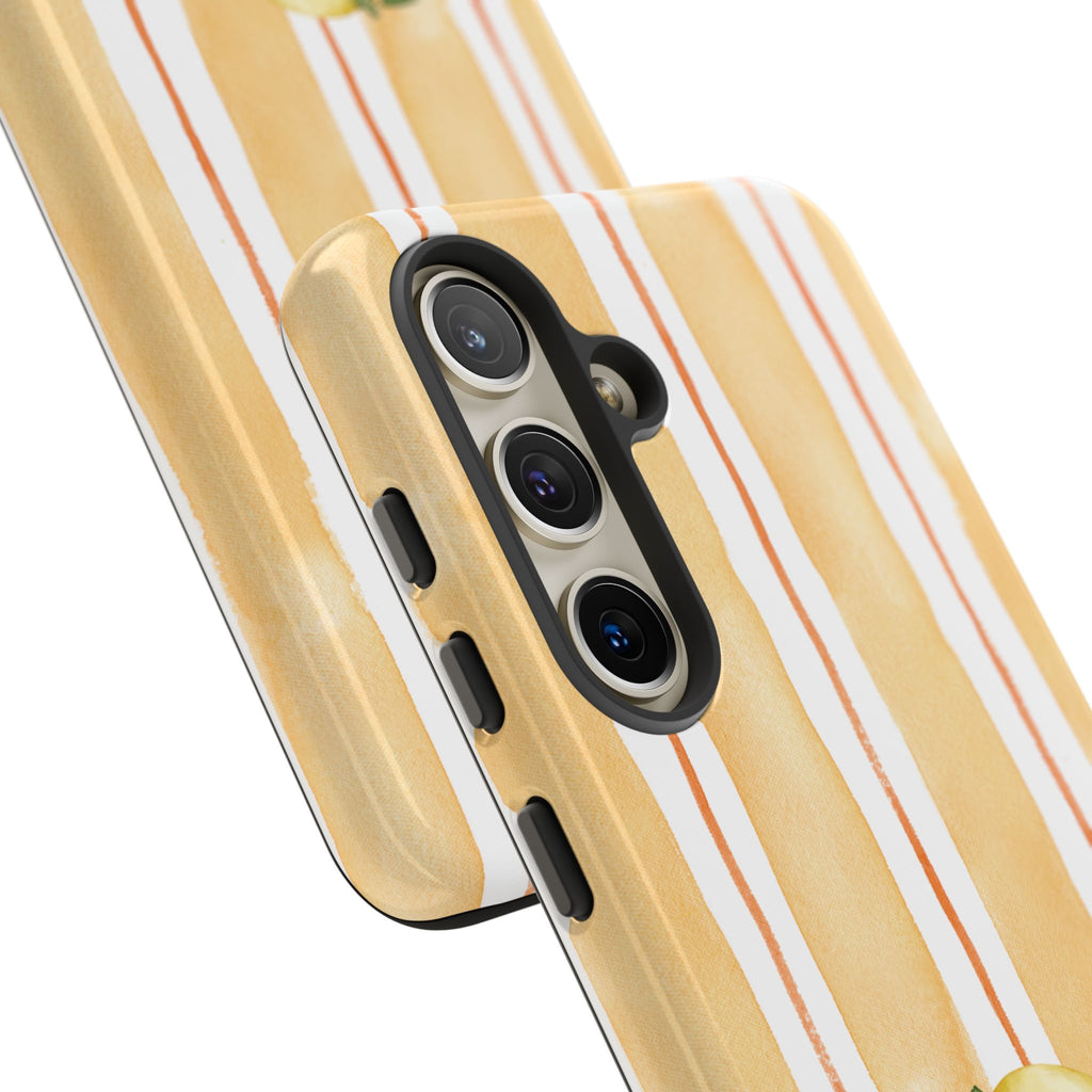 Lemon Orchard Stripes Phone Case