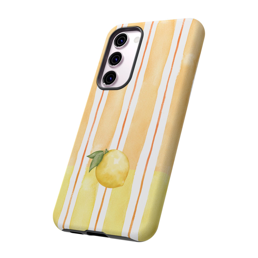 Lemon Orchard Stripes Phone Case