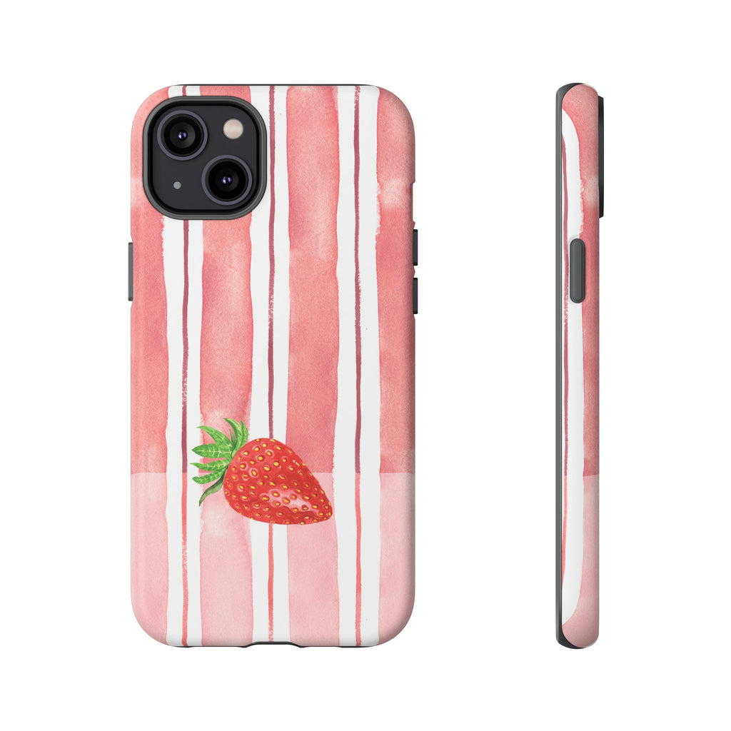 Strawberry Orchard Stripes Phone Case