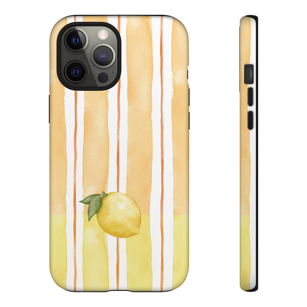 Lemon Orchard Stripes Phone Case