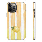 Lemon Orchard Stripes Phone Case