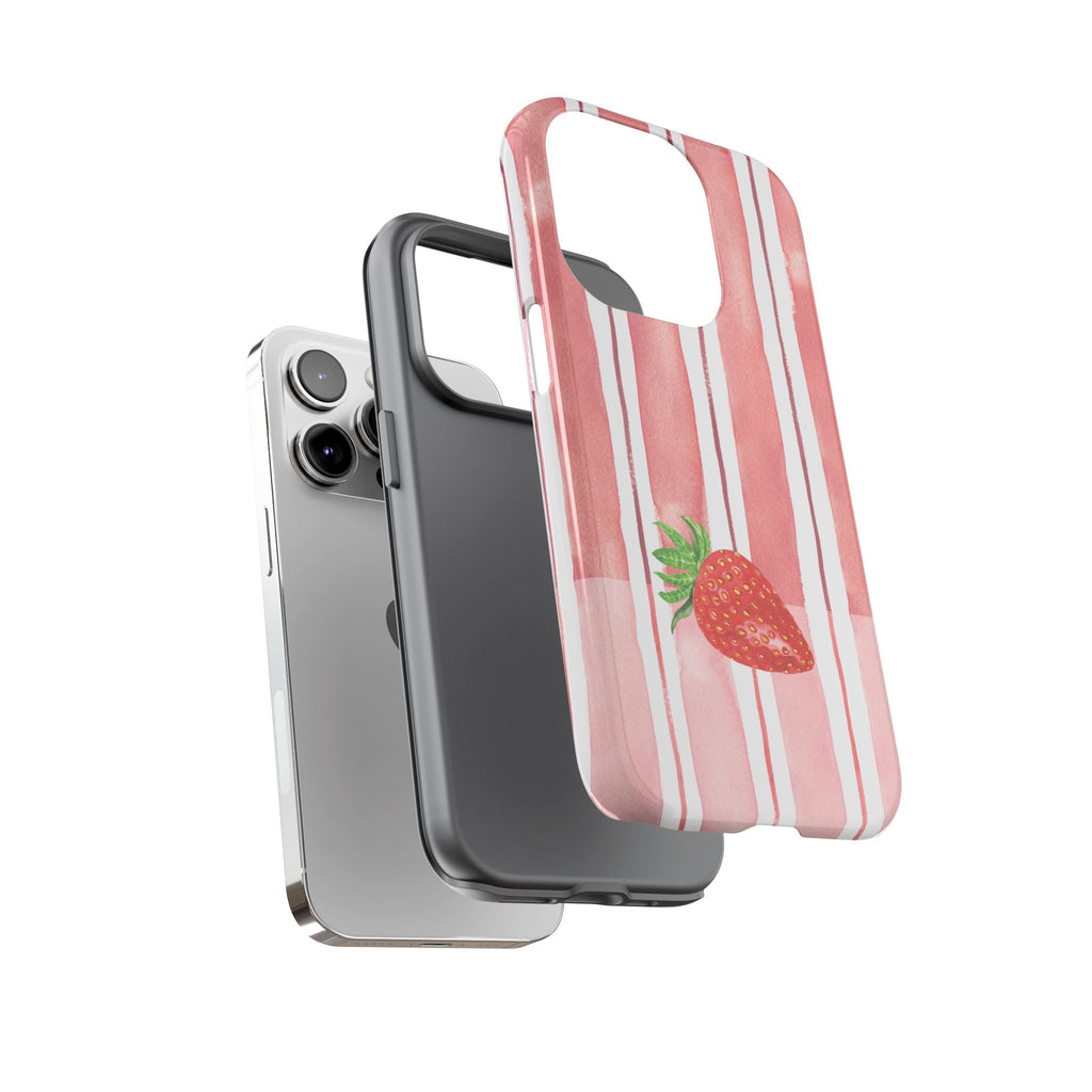 Strawberry Orchard Stripes Phone Case
