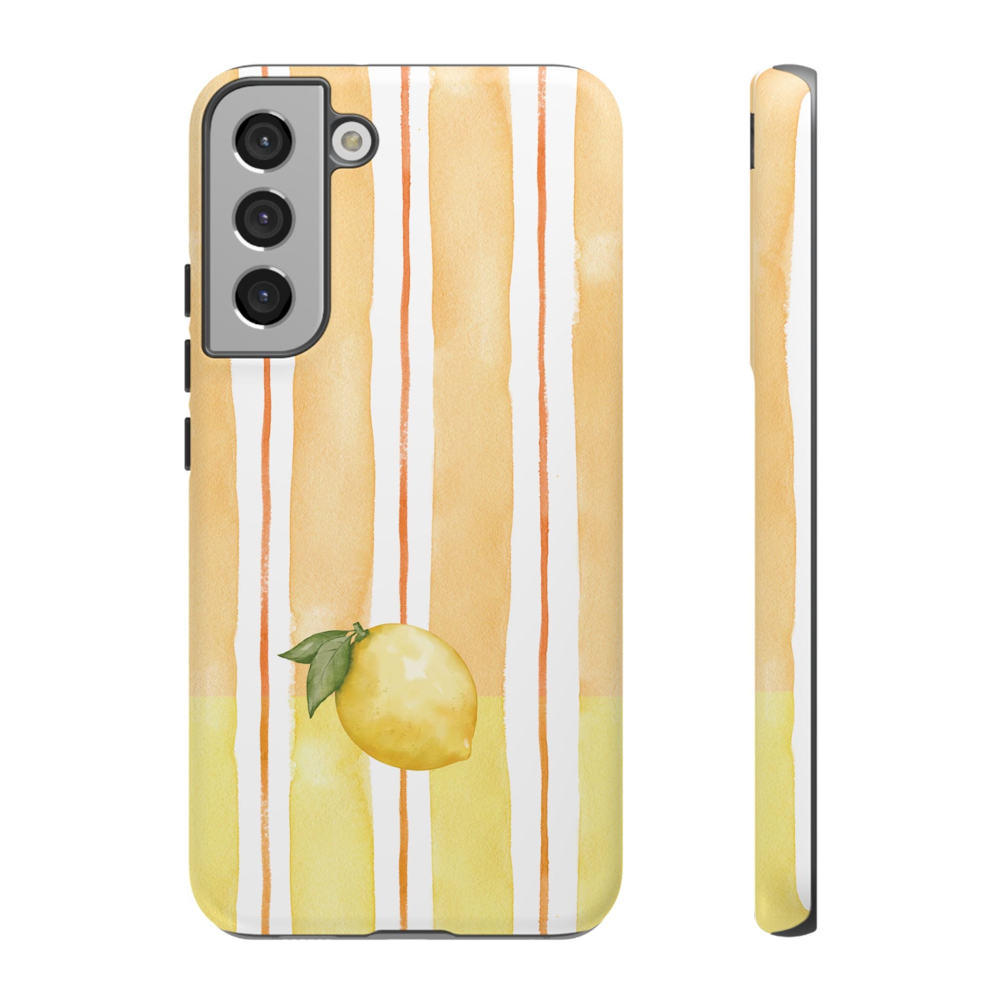 Lemon Orchard Stripes Phone Case