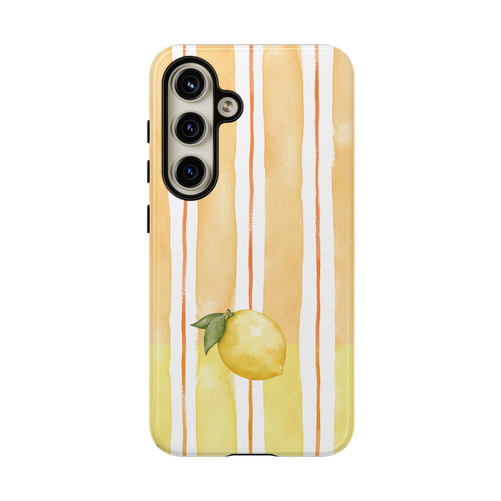 Lemon Orchard Stripes Phone Case