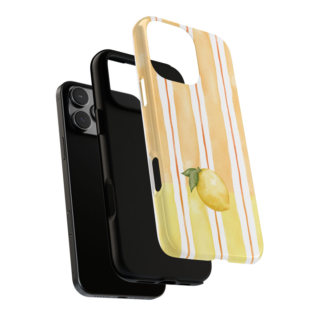 Lemon Orchard Stripes Phone Case