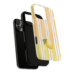 Lemon Orchard Stripes Phone Case