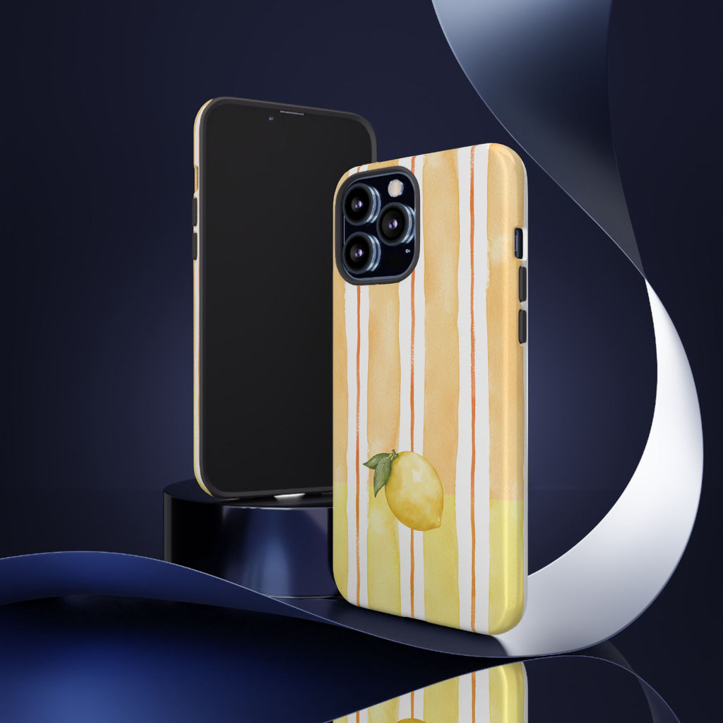 Lemon Orchard Stripes Phone Case