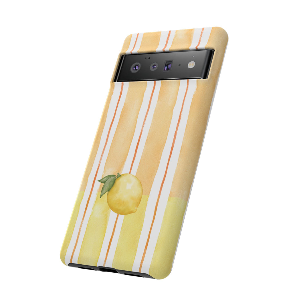 Lemon Orchard Stripes Phone Case