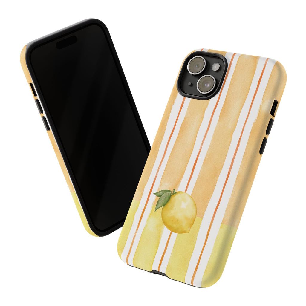 Lemon Orchard Stripes Phone Case
