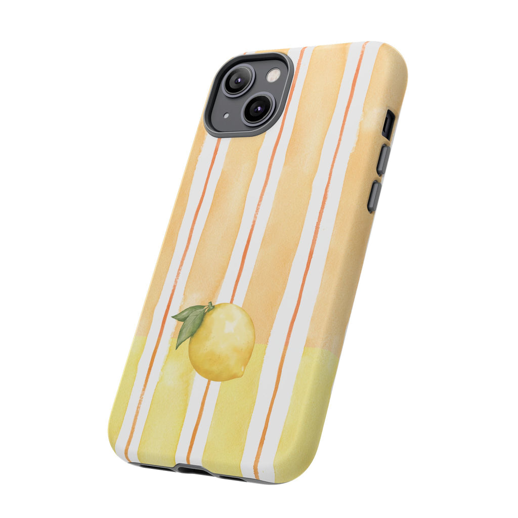 Lemon Orchard Stripes Phone Case