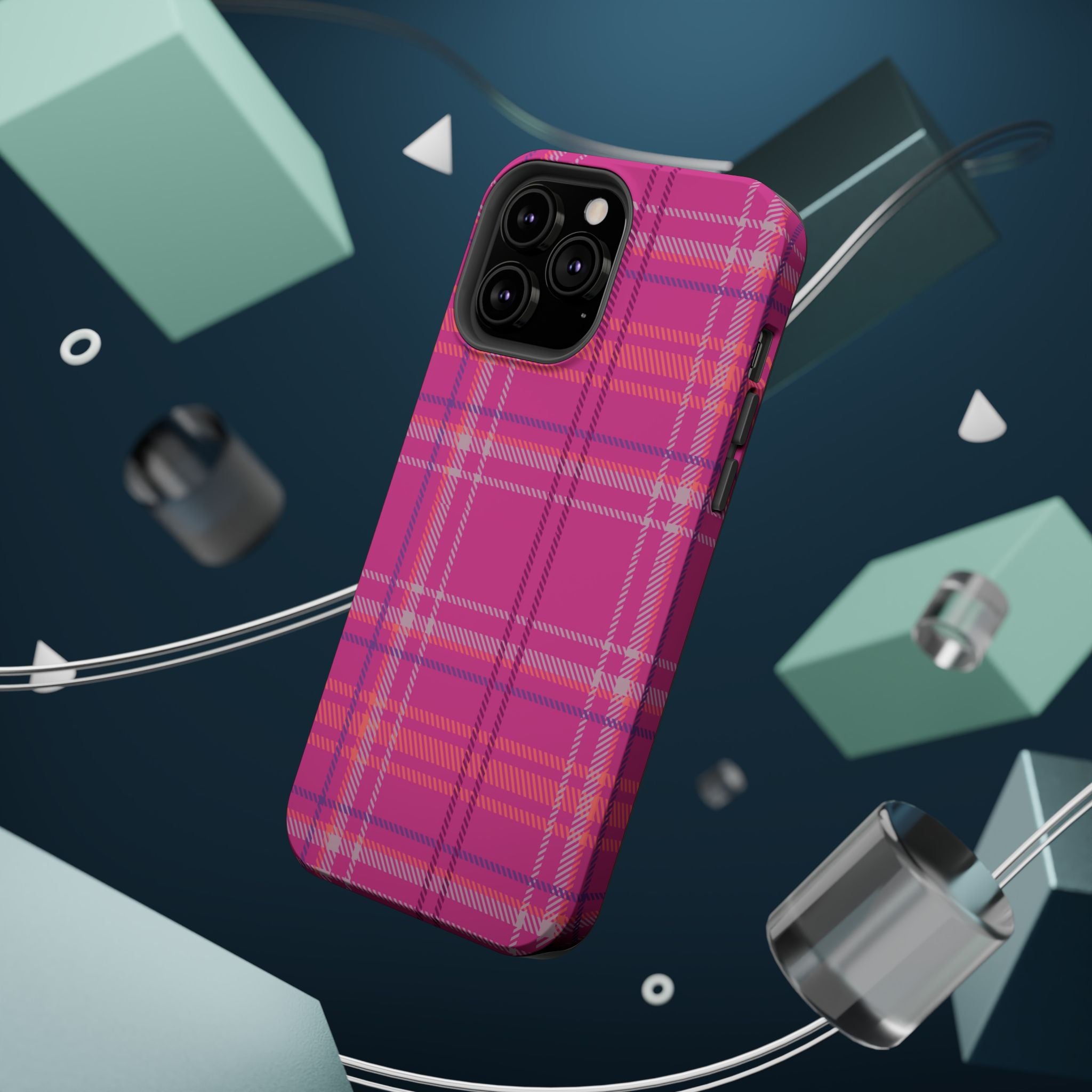 Berry Crush Plaid Magnetic Phone Case