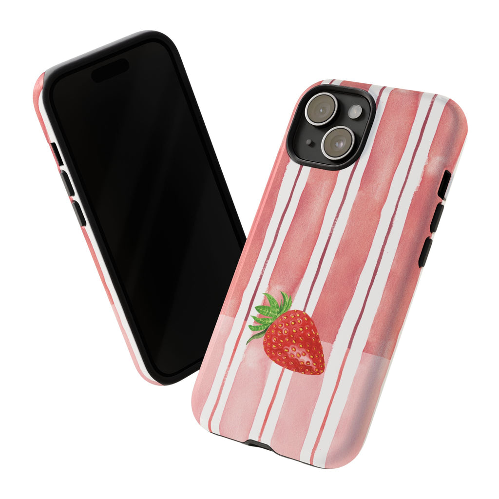 Strawberry Orchard Stripes Phone Case