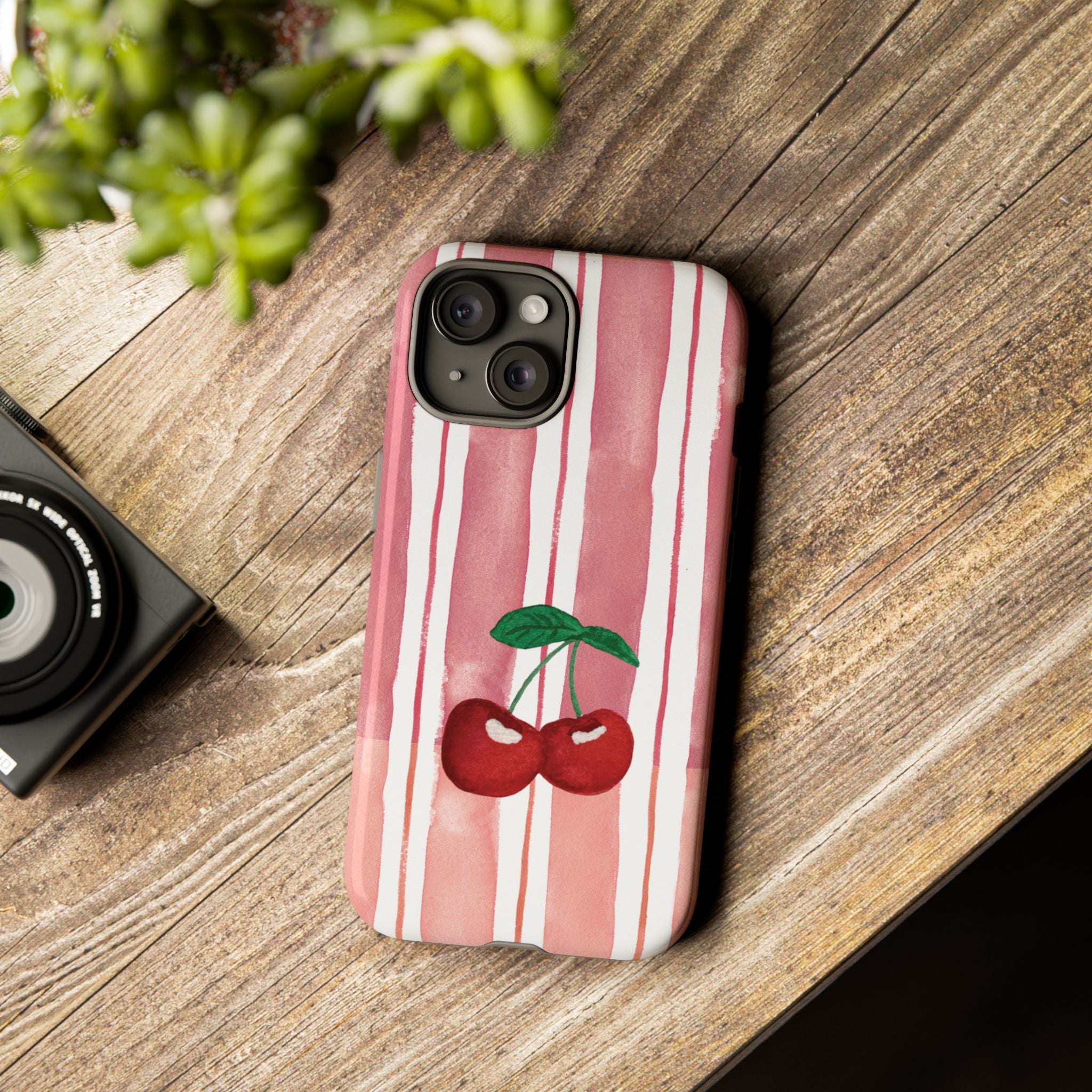 Cherry Orchard Stripes Phone Case