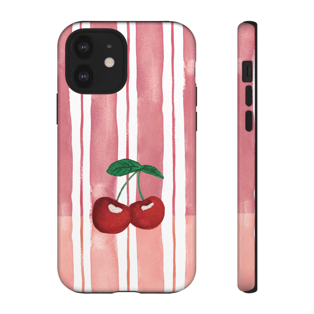 Cherry Orchard Stripes Phone Case