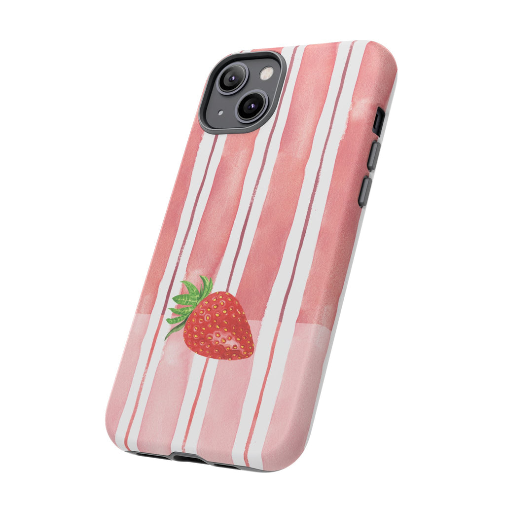 Strawberry Orchard Stripes Phone Case