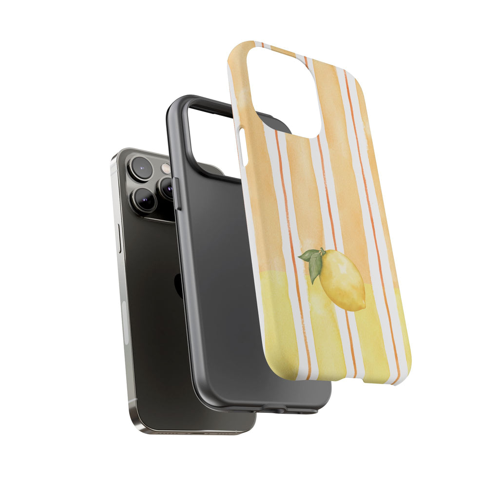 Lemon Orchard Stripes Phone Case