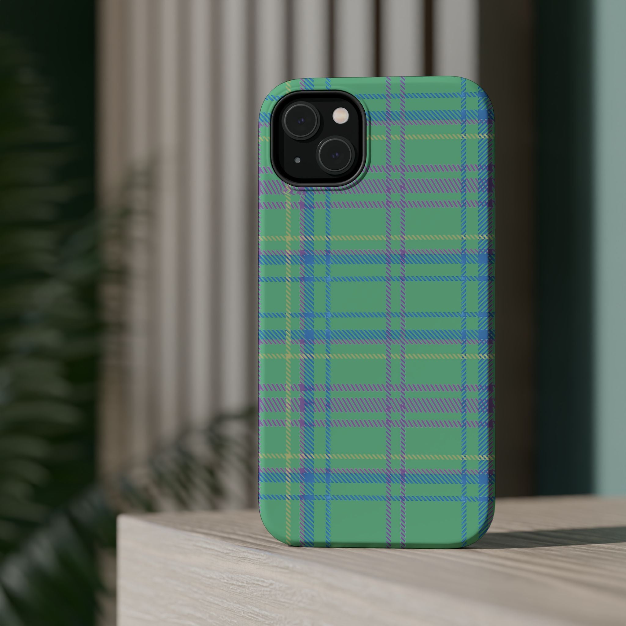 Fresh Energy Plaid Magnetic Phone Case