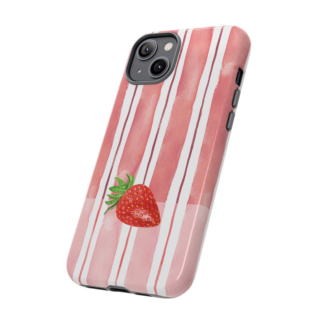 Strawberry Orchard Stripes Phone Case