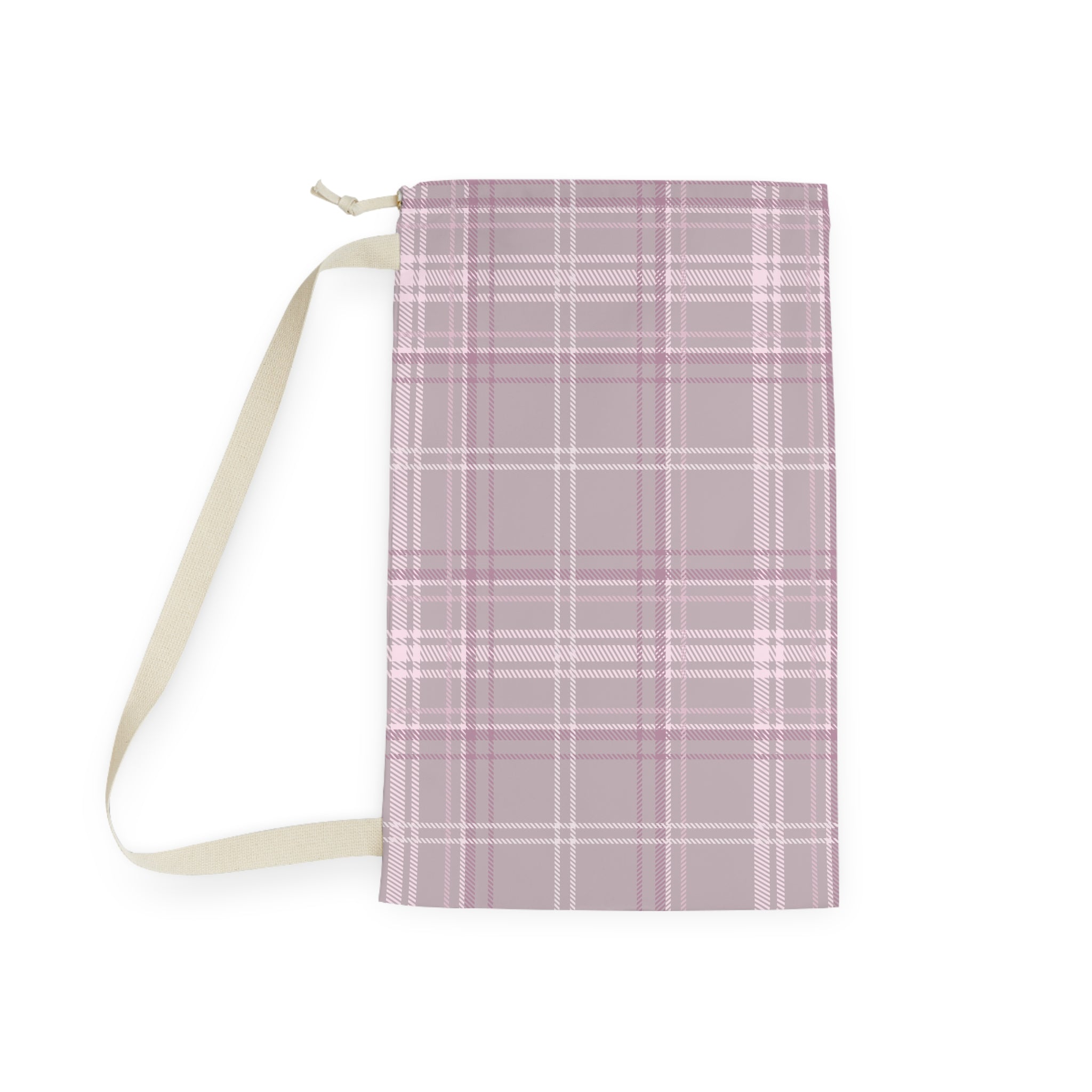 The Plaid Edit Mauve Laundry Bag