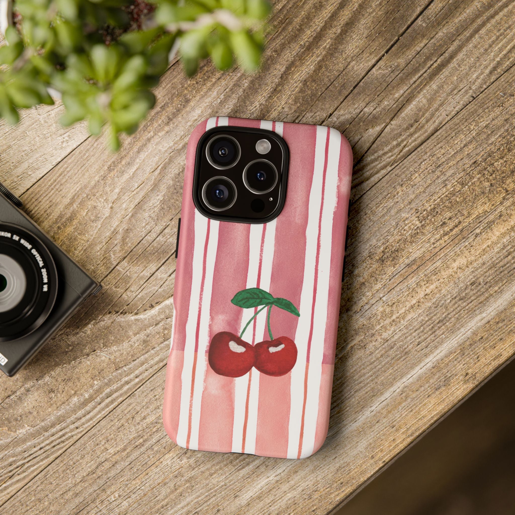 Cherry Orchard Stripes Phone Case