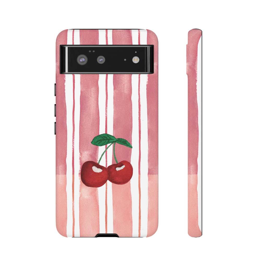 Cherry Orchard Stripes Phone Case