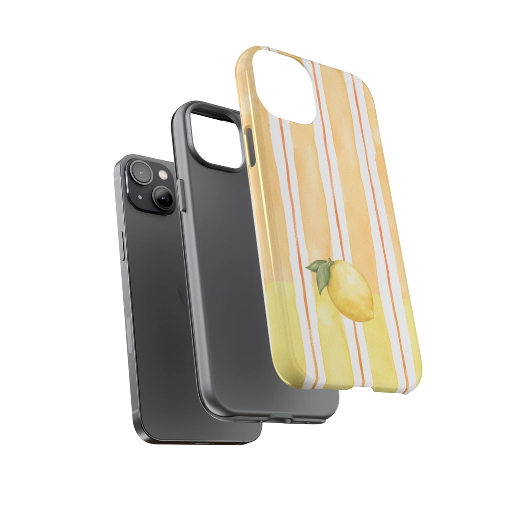 Lemon Orchard Stripes Phone Case