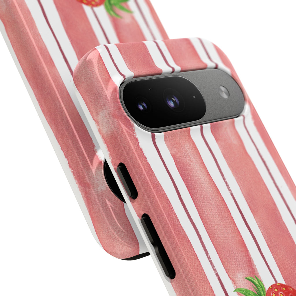 Strawberry Orchard Stripes Phone Case