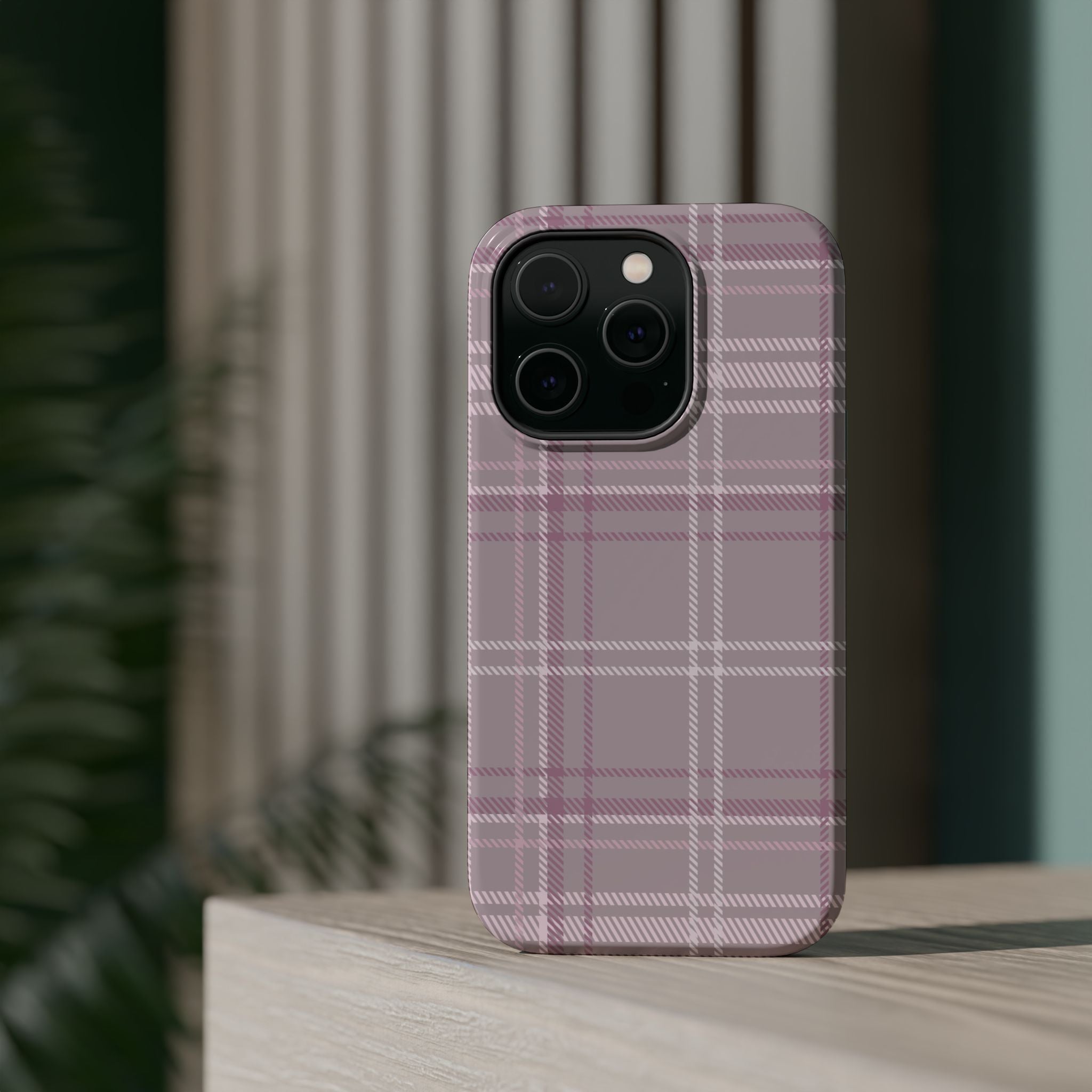 The Plaid Edit Mauve Phone Case