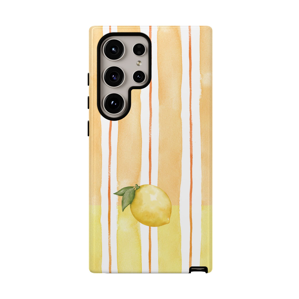 Lemon Orchard Stripes Phone Case