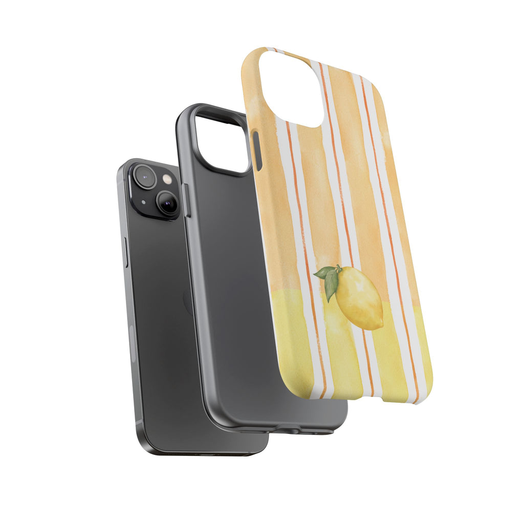 Lemon Orchard Stripes Phone Case
