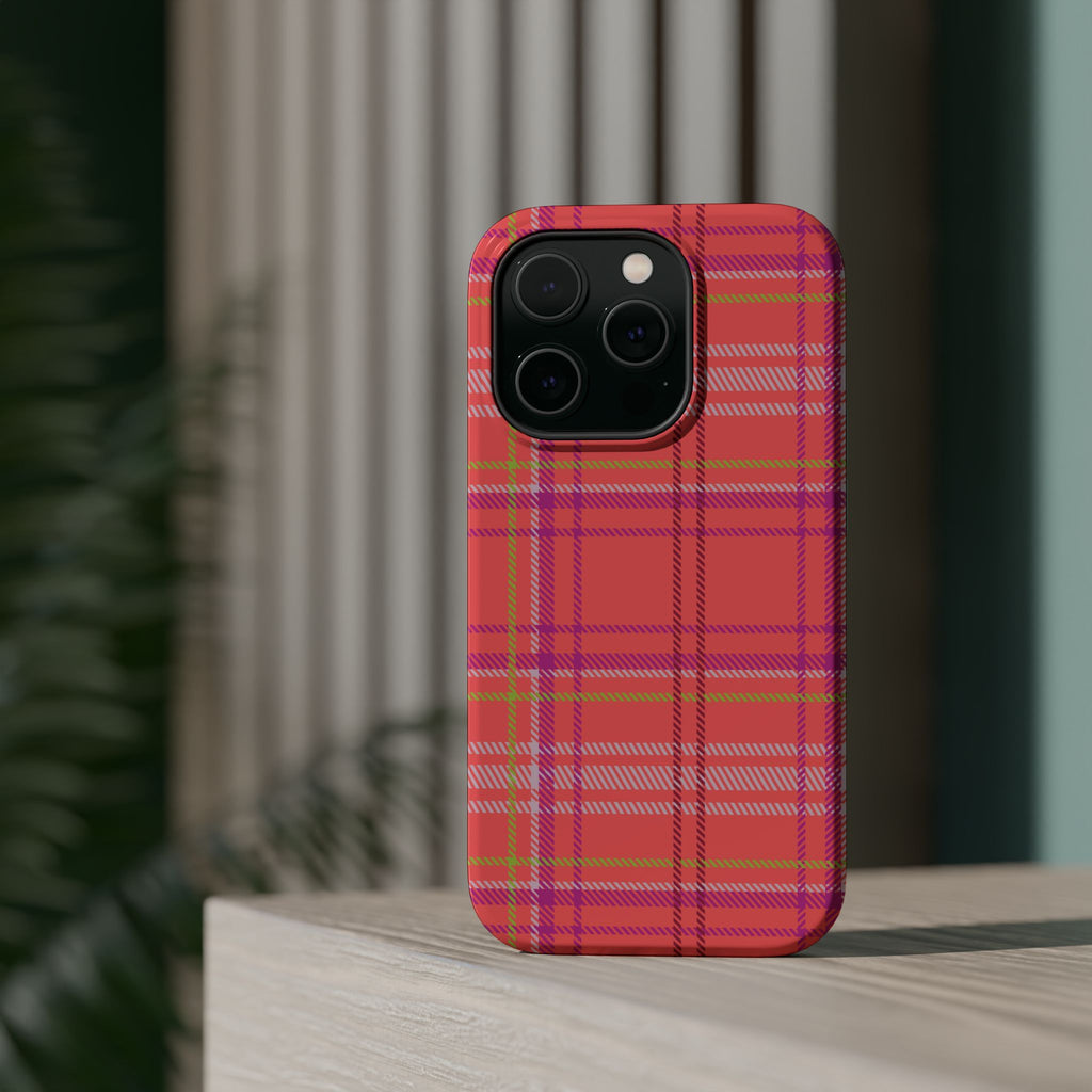 Golden Girl Plaid Magnetic Phone Case