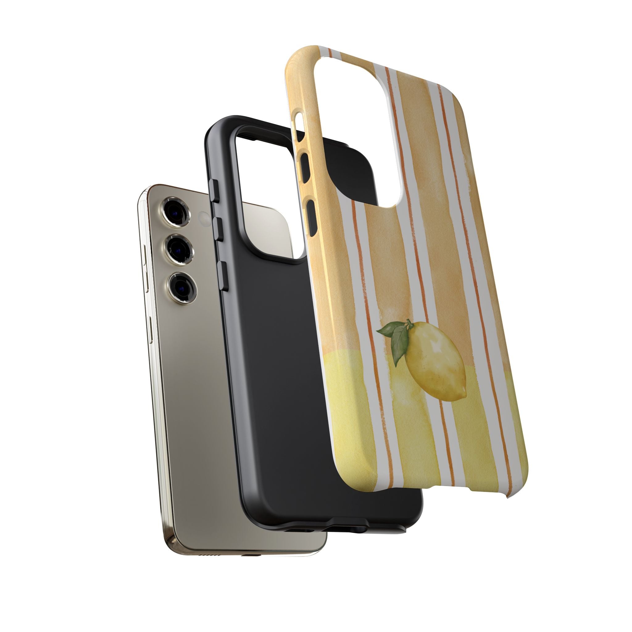 Lemon Orchard Stripes Phone Case