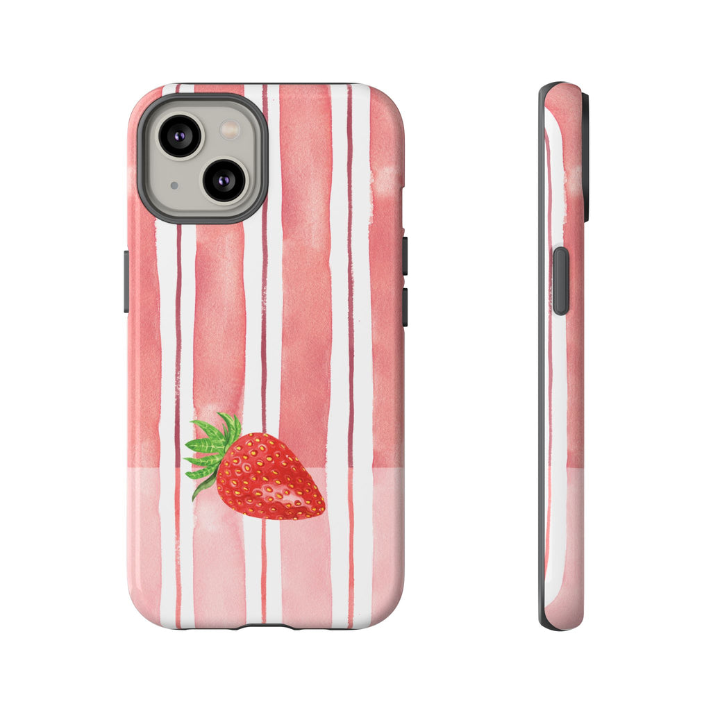 Strawberry Orchard Stripes Phone Case