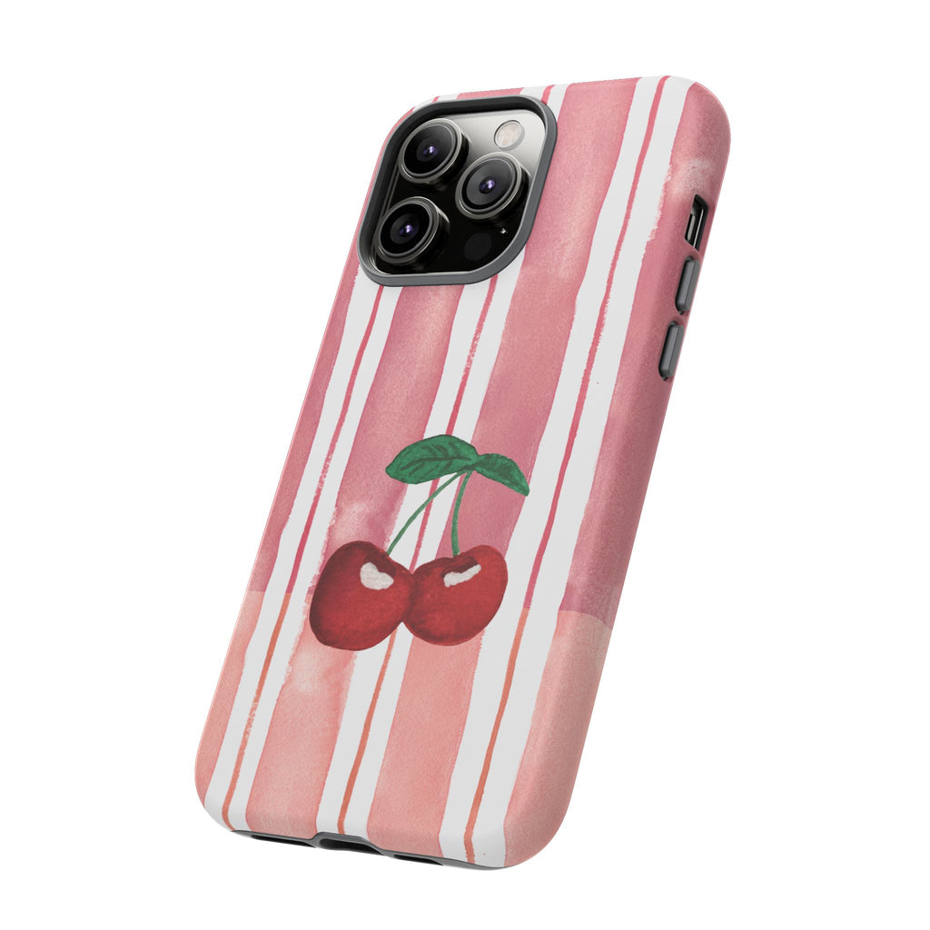 Cherry Orchard Stripes Phone Case