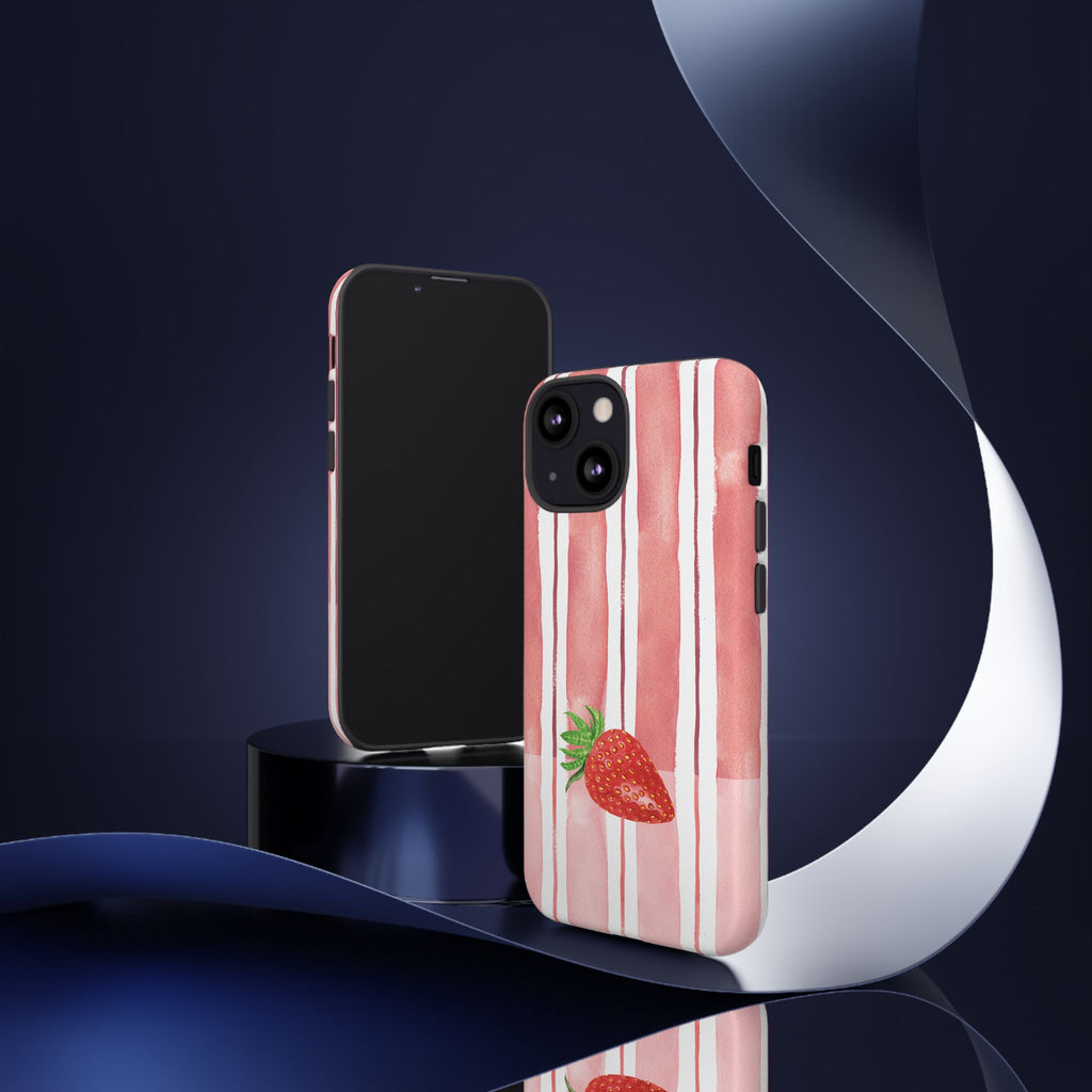 Strawberry Orchard Stripes Phone Case