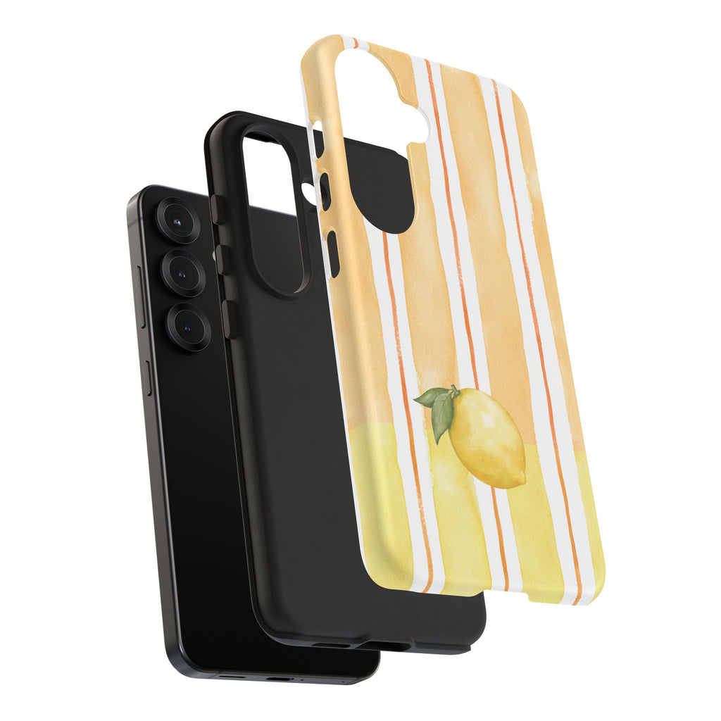 Lemon Orchard Stripes Phone Case