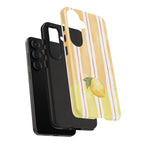 Lemon Orchard Stripes Phone Case