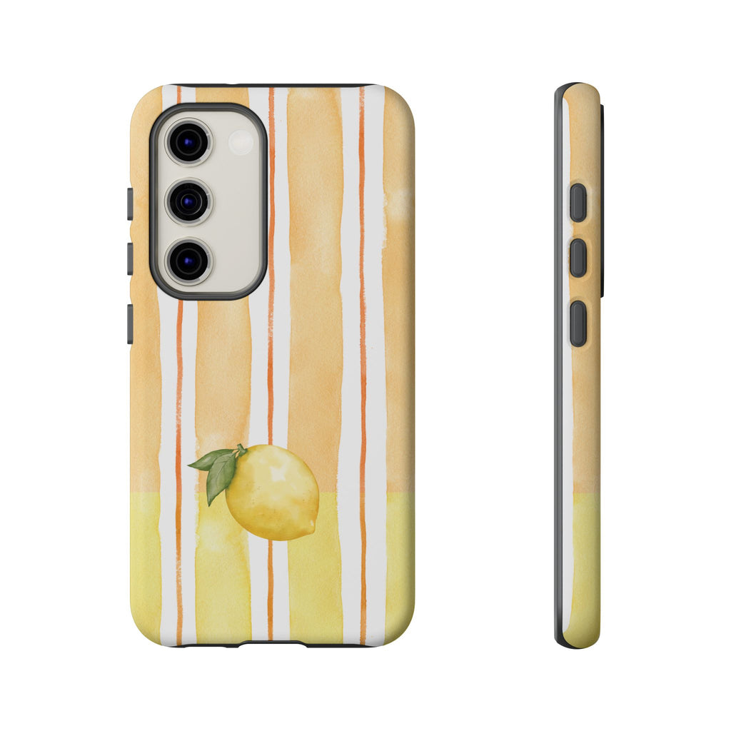 Lemon Orchard Stripes Phone Case