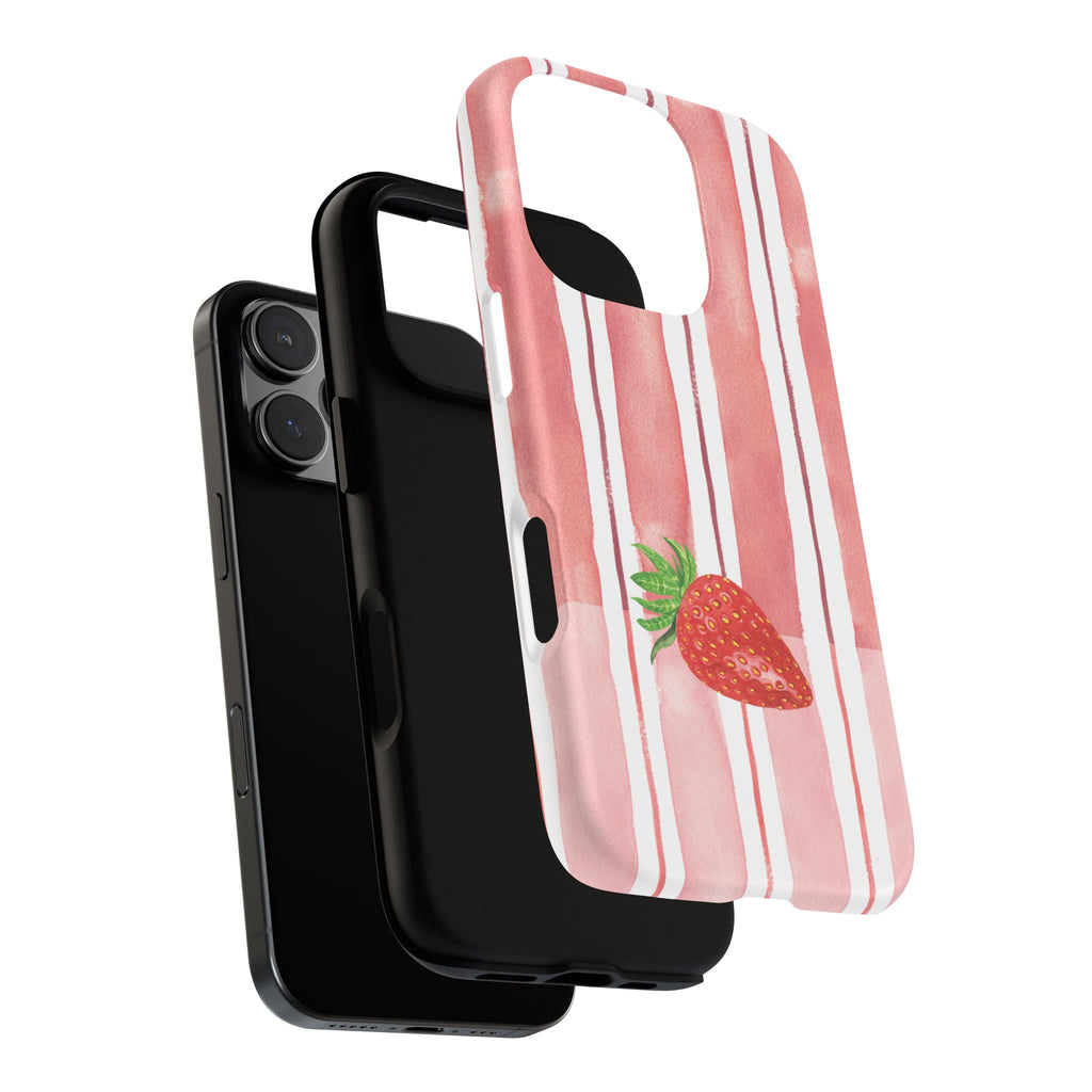 Strawberry Orchard Stripes Phone Case