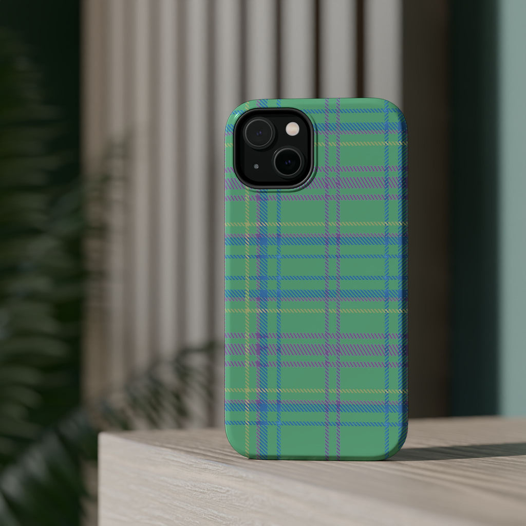 Fresh Energy Plaid Magnetic Phone Case