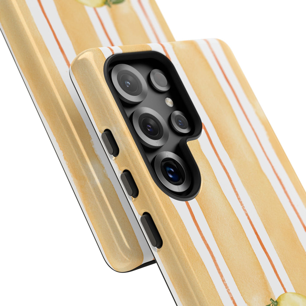 Lemon Orchard Stripes Phone Case