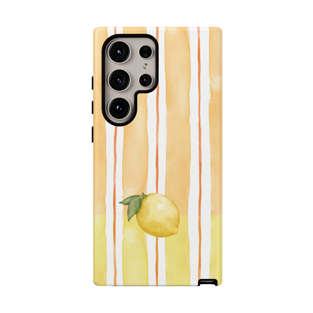 Lemon Orchard Stripes Phone Case