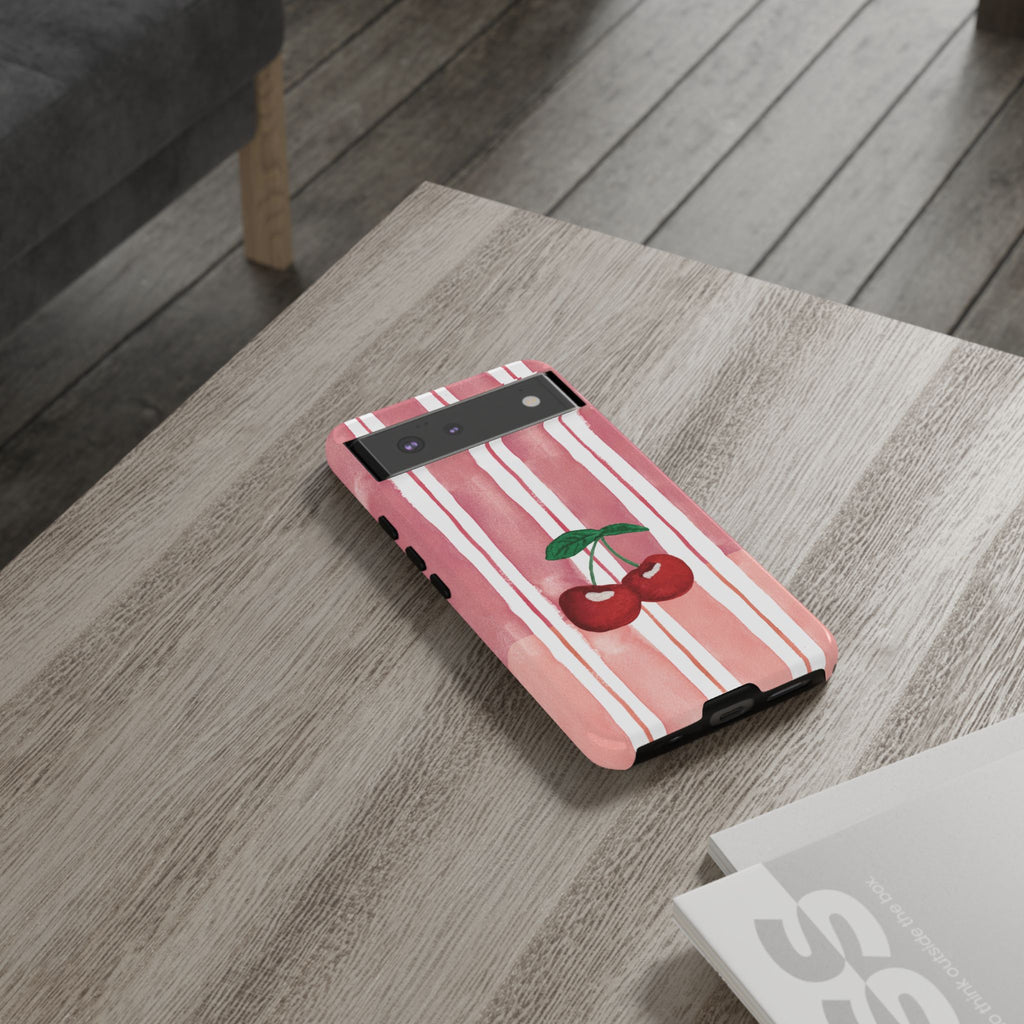Cherry Orchard Stripes Phone Case