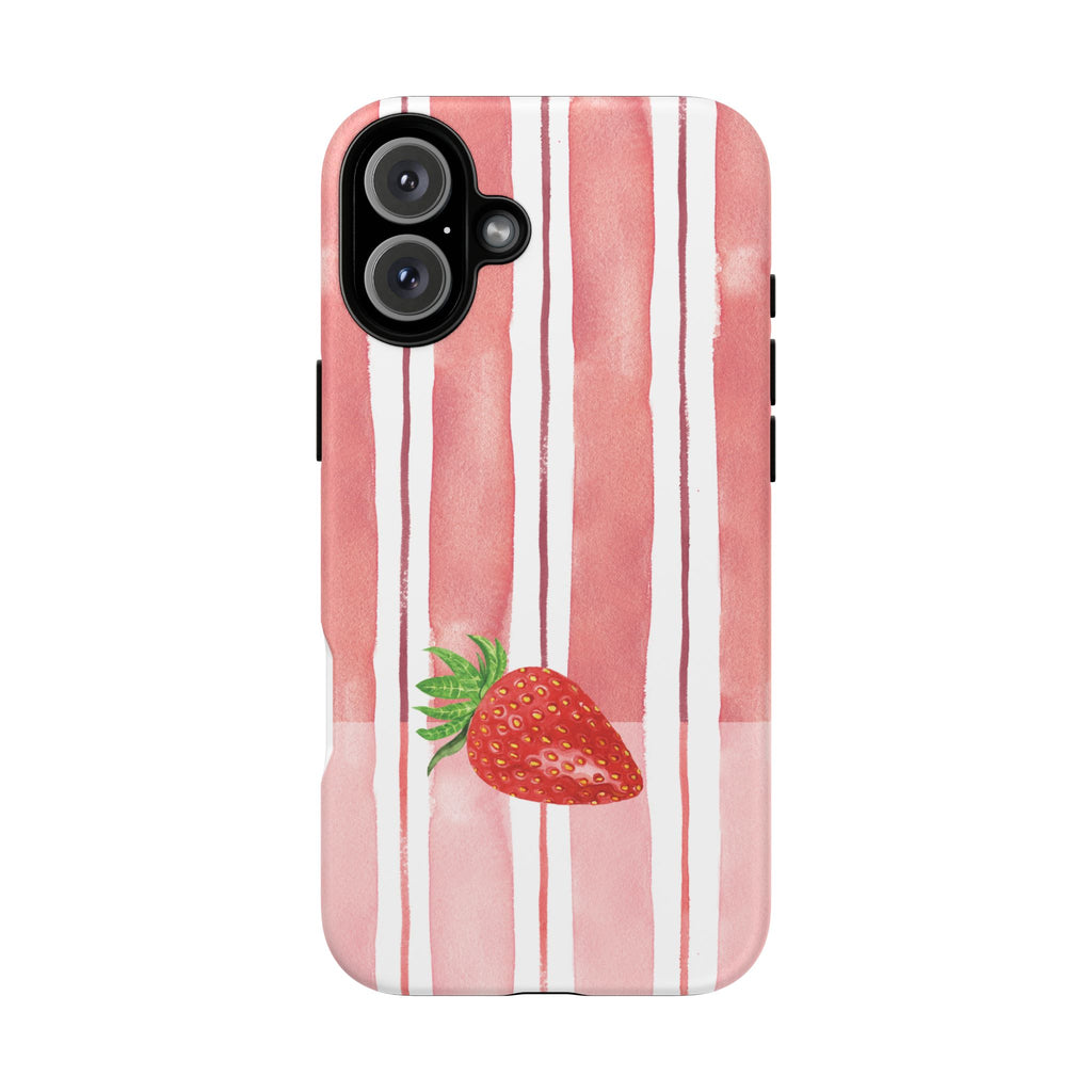 Strawberry Orchard Stripes Phone Case