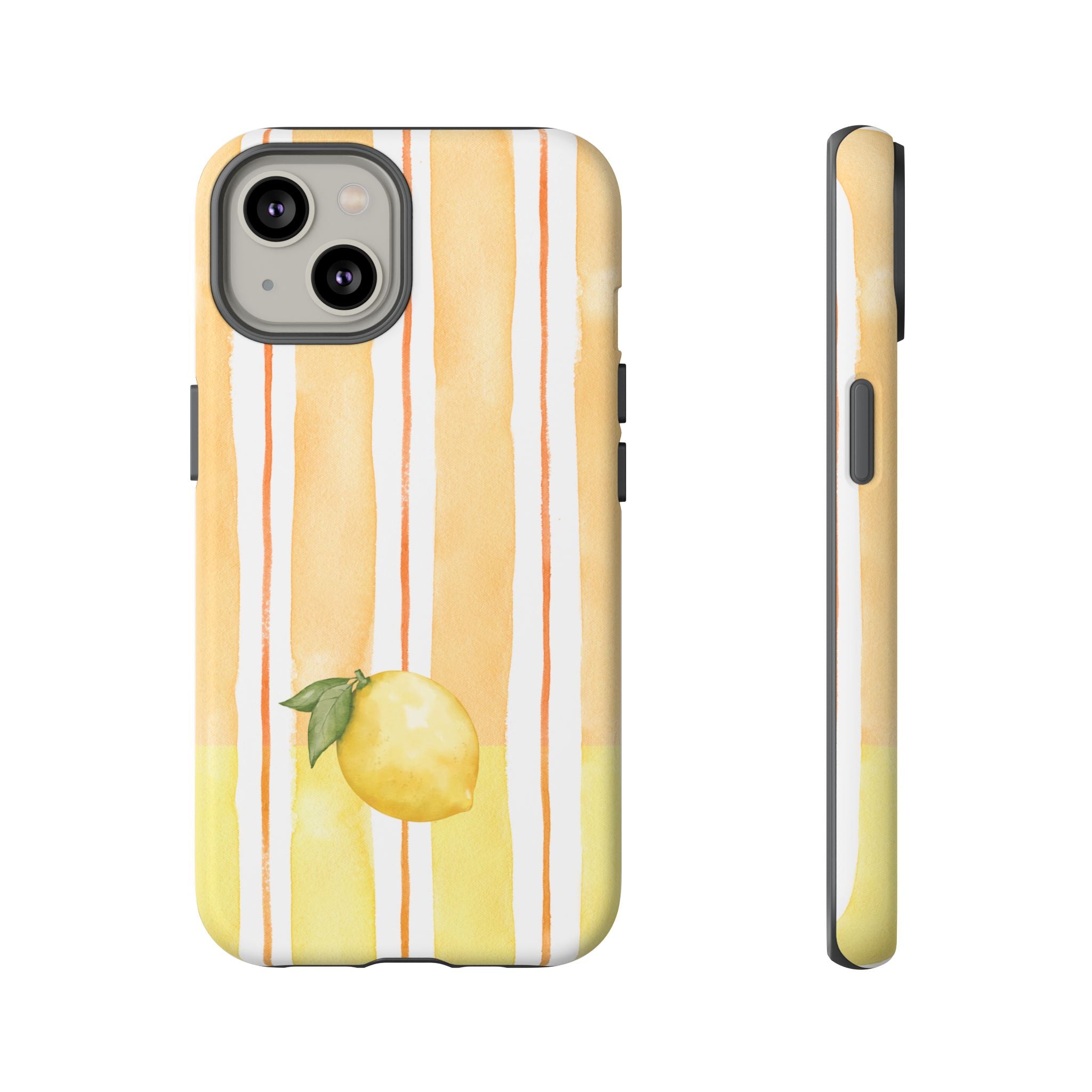 Lemon Orchard Stripes Phone Case